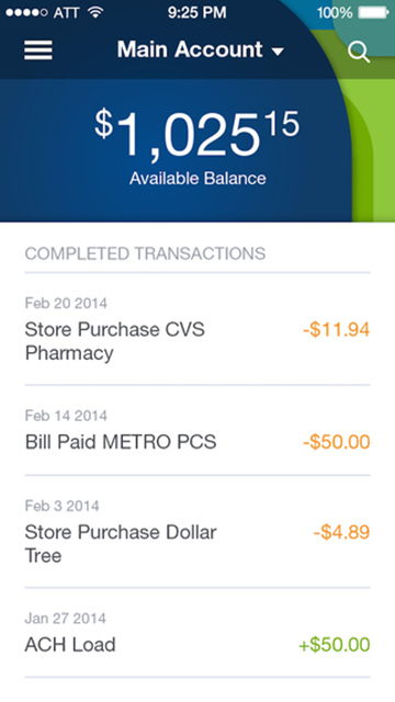User balance and transactions on ios app